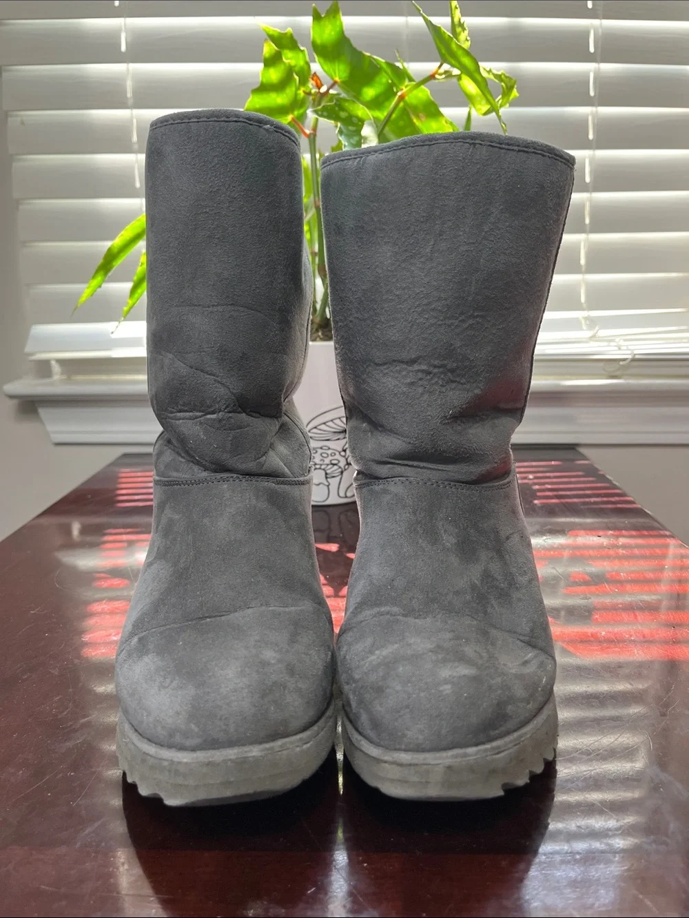 NYC Grey Boots Size 6